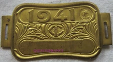 PLQ209 - PLAQUE VELO TAXE 1941