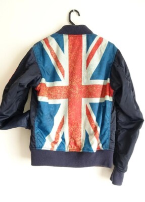 ジャケット・アウター AVIREX MA-1 35TH ANNIVERSARY AVIREX 35th Anniversary Limited Union Jack MA-1 Navy Size M