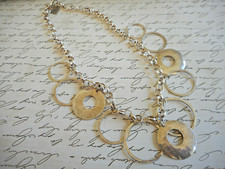 Silpada N1325 Sterling Silver Hammered Circles Necklace 17" 4411Z