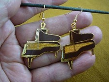 (M319-K) STEINWAY Piano Drop Earrings JEWELRY music BLACK CEDAR or WHITE goldplt