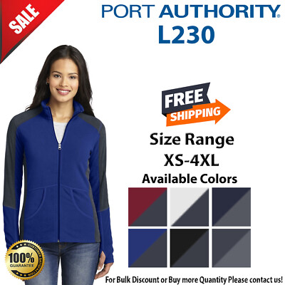 Port Authority Womens Long Sleeve Lightweight Colorblock Microfleece Jacket L230