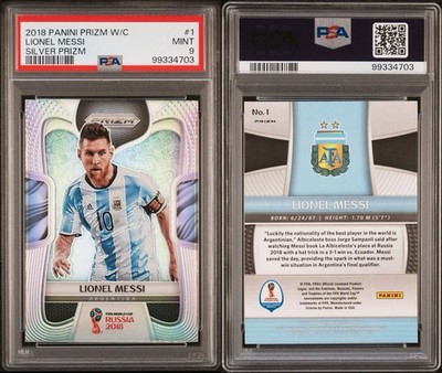 2018 Panini Prizm World Cup - Lionel Messi #1 Silver Prizm PSA 9