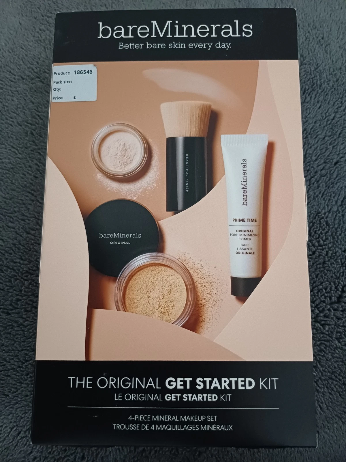 BareMinerals Original Get Started Kit 4pc Mineral Makeup Set, Warm Deep NEW