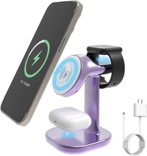 Wireless Charging Station for Magsafe Charger Stand,Fast Wireless Charger for Ip