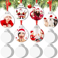 30 Pieces Christmas Sublimation Blanks Sublimation Double Sided MDF Heat Tran...
