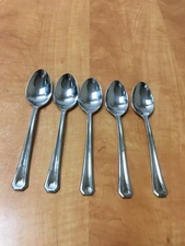 Gorham Fairview 18/8 Stainless Flatware Lot of 5 Teaspoons