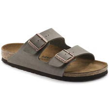 Birkenstock Arizona Birko Flor Nubuk Stone Pa...