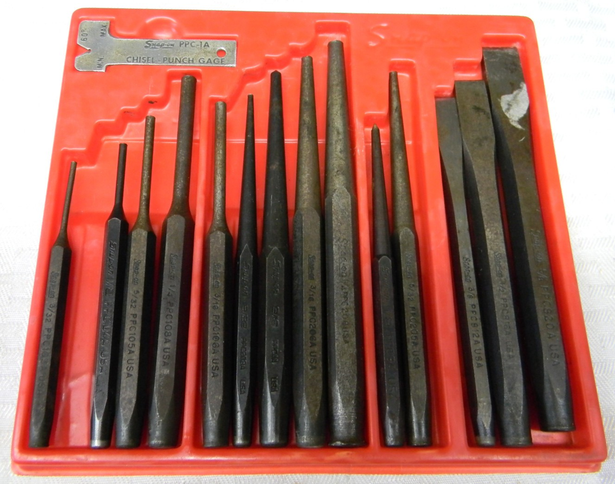 Snap-on 15 PC Punch and Chisel Set PPC715A Retail for sale online