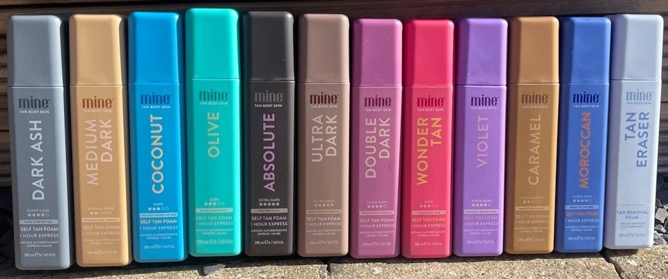 MINE TAN MineTan Self Tanning Foam Range + Tan Eraser | Fake Tan Mousse Sunless 200ml