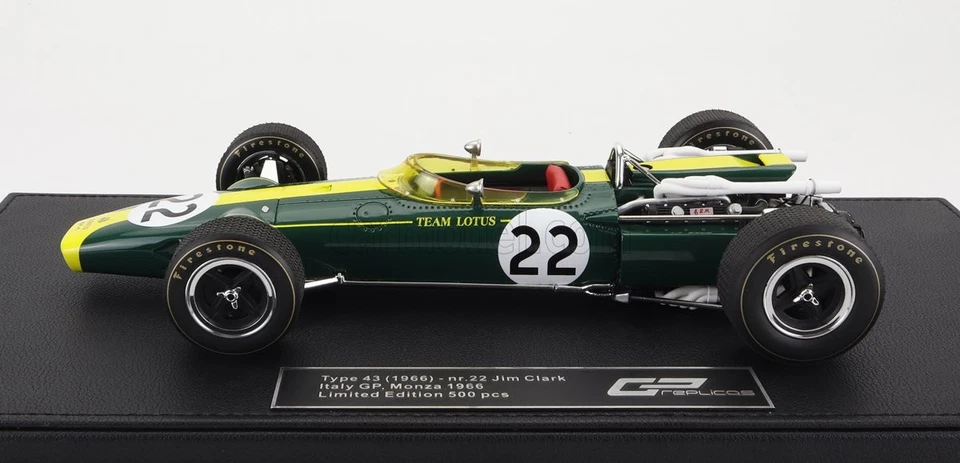 MODELLINO AUTO STATICO GP REPLICAS LOTUS F1 43 MONZA GP 1966 JIM CLARK 1/18 - Immagine 3 di 4