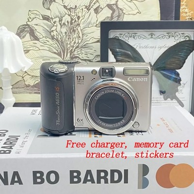 Canon PowerShot A650 IS 12 MP Compact Digital Camera Flip Screen