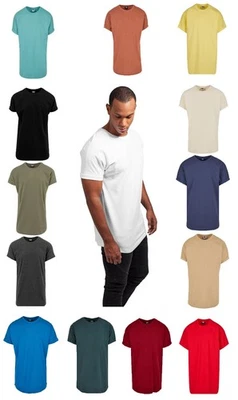 T-Shirt Urban Classics Long Shaped Turnup Tee - S M L XL XXL 3XL 4XL 5XL -TB1561 - Bild 1 von 4