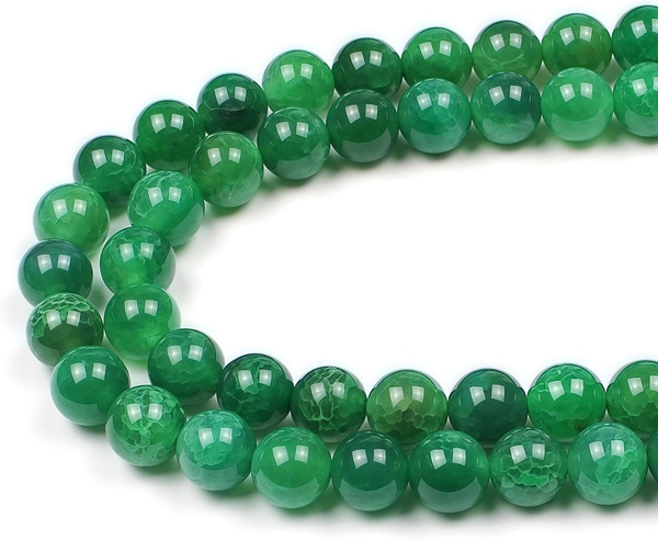 Perlen Zum AuffäDeln 6Mm 60 StüCk GrüNer Drachenader Achat Edelsteine Perlen Mit-image
