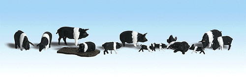Woodland Scenics 1864 Figuras Escénicas Hampshire Pigs Escala HO | Zustand: Nuevo