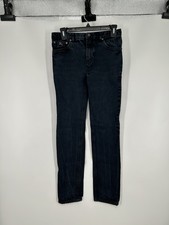 Burberry London Jeans Slim Fit Leg Black Blue Denim Pants Youth Girls 14Y 28x28
