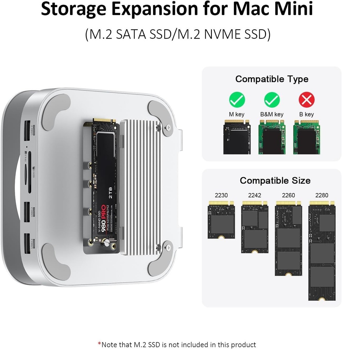 Mac Mini M4 Pro Hub & Stand: 10-in-1 Aluminum Connectivity=# | eBay