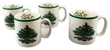 Spode Christmas Tree Mug Coffee Cocoa Iconic Christmas Holiday Pattern Set of 4