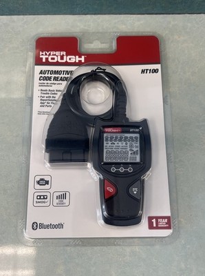 Hyper Tough HT100 Black Portable Bluetooth OBD2 Vehicles Automotive Code Reader
