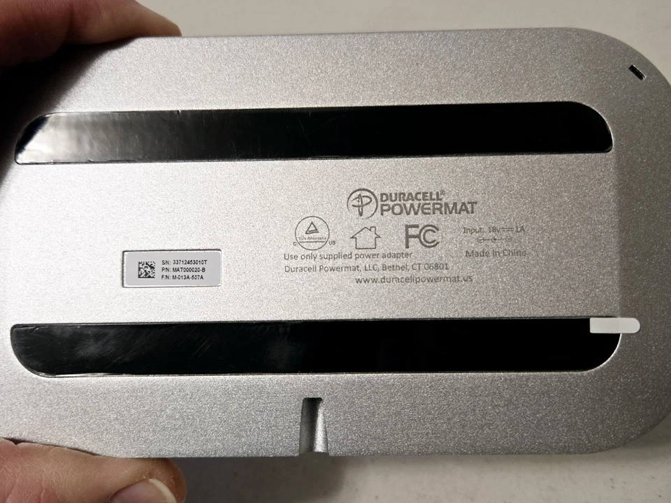 Duracell Powermat para 2 dispositivos - Cargador de teléfono inalámbrico con manual del propietario - NUEVO Foto 4 de 4