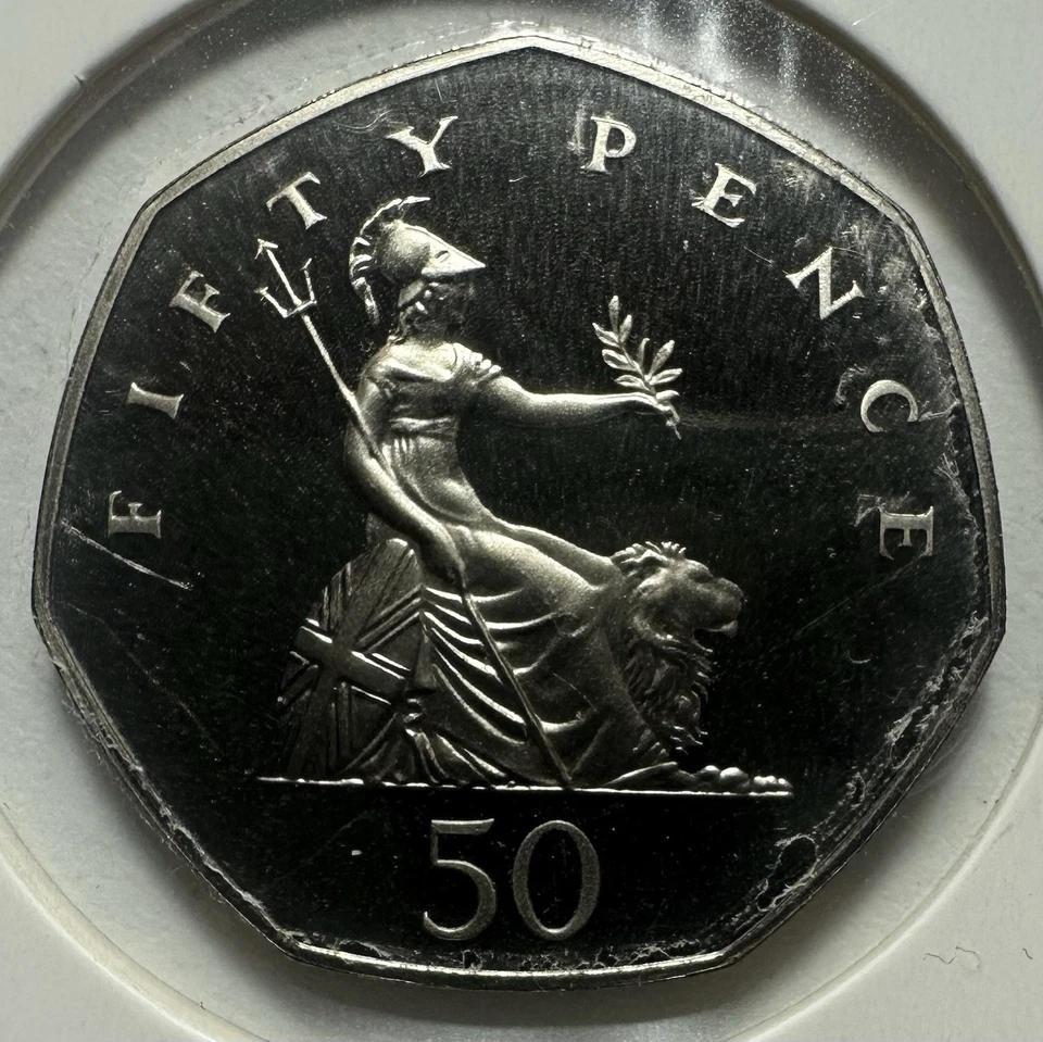 1986 GREAT BRITAIN 50 PENCE CAMEO UNCIRCULATED COIN UK - Image 2 of 2