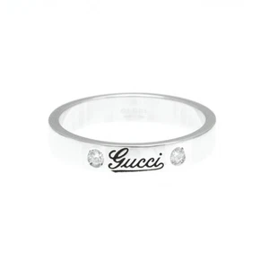 Bague Gucci argent or blanc bijou authentique