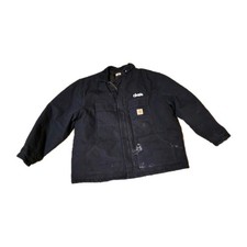 Mens 3XL Carhartt Duck Canvas Arctic Quilt Lined Coat Jacket C003 DNY Navy Blue