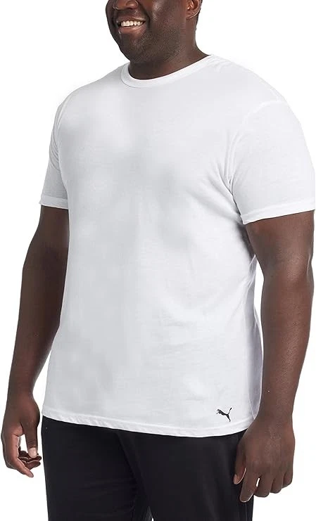 PUMA Men's Big & Tall 3-Pack Classic T-Shirt WHITE   X-Large Tall   XLT - Image 3 of 4