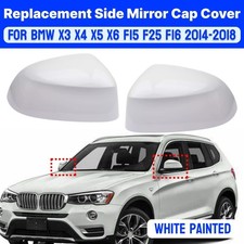Spiegelkappen Spiegelabdeckung WEI� F�R BMW X3 X4 X5 X6 F15 F25 F16 2014-2018