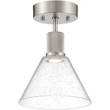 Access Lighting 63146LEDD-BS/SDG Port Nine Semi-Flush Mount Brushed Steel