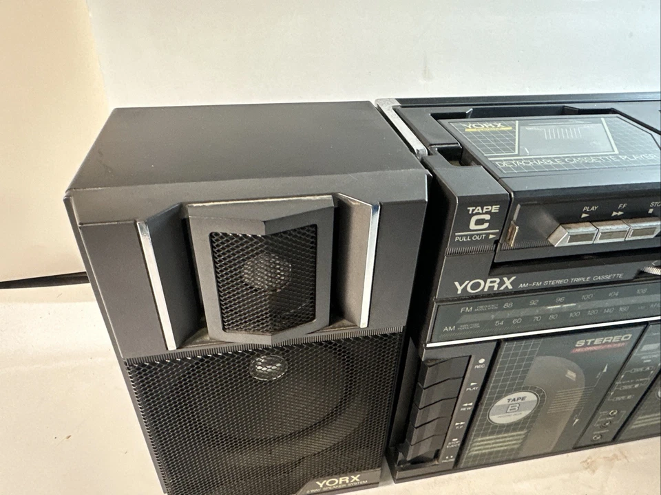 YORX Modelo BP1000 3 Reproductor Grabador de Cassette AM/FM Boombox (leer Descripción) Foto 2 de 4