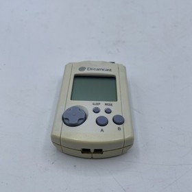 Official Sega Dreamcast VMU Visual Memory Unit White/UVDamage Tested Working