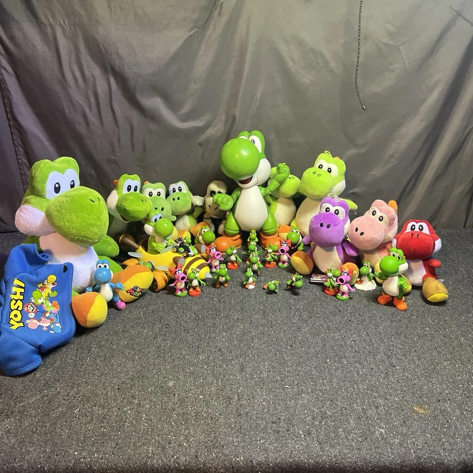 HUGE Nintendo Lot Of 34 Yoshi Plush & Figures Super Mario Bros. Vintage 80's-Now - Image 4 of 4