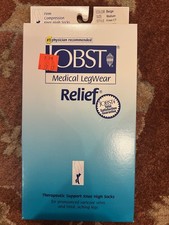 Jobst Relief Firm Compression 20-30 mmHg Knee High Socks Close Toe Beige MEDIUM