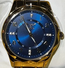 Specialty I by Invicta Model 69020 Men's Quartz Watch Gold Blue NIB 41mm