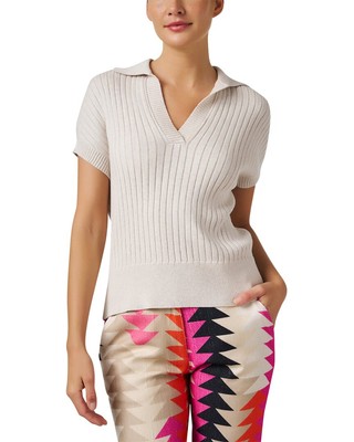 Kinross Ribbed Polo Sweater Women's  L
