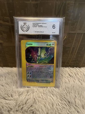 Celebi Skyridge Pokemon 145/144 Reverse Holo Kristall-Typ Deutsch PGS 6 
