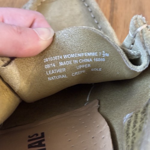 Clarks Originals Wallabee Größe 7,5 M natürliches Wildleder Damen niedrig geschnittene Halbschuhe - Bild 7 von 7