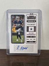 2022 Panini Contenders Peyton Hendershot Rookie Ticket Auto RC #281 Cowboys