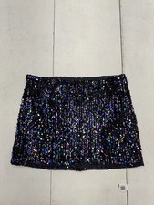 Wild Fable Black Multicolor Sequin A Line Skirt Womens Size Medium