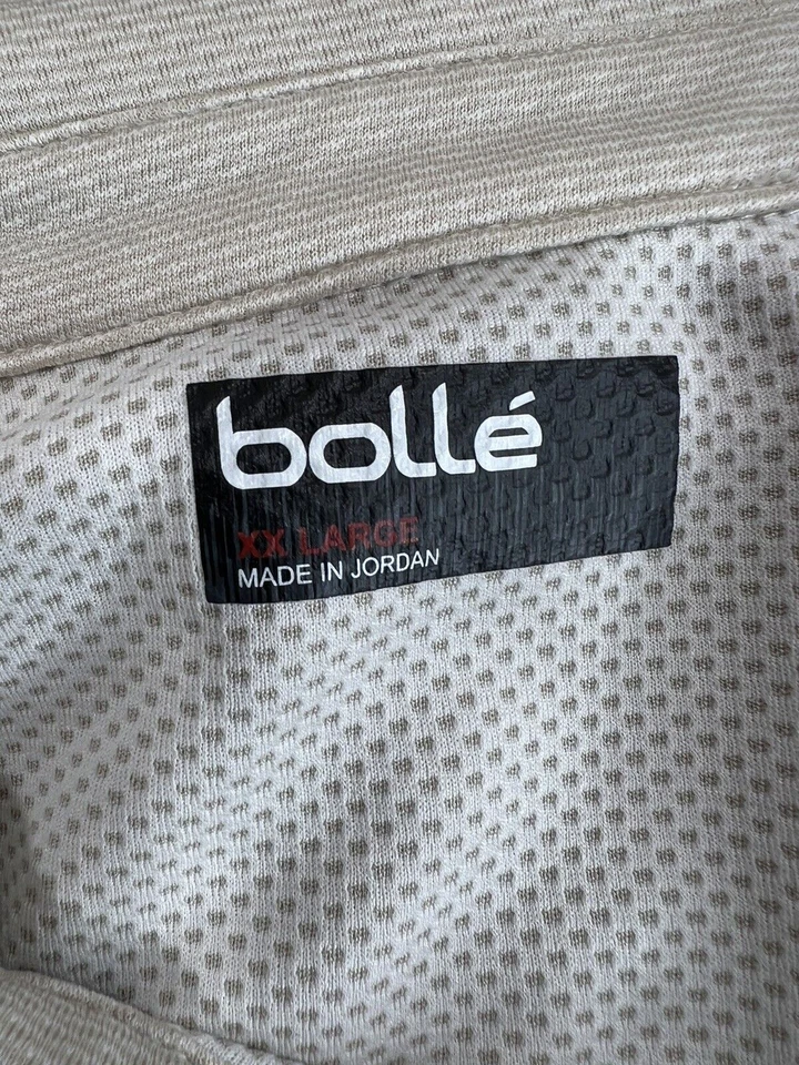 Camisa Bolle Hombre XXL 1/4 Snap Marfil Manga Corta Cuello Informal Polo Foto 2 de 4