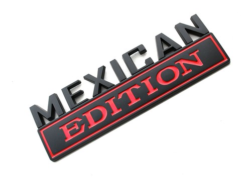 1x Calcomanías Edición MEXICANA Pegatina Coche 3D Letra Elevada Emblema Negro Rojo - Imagen 4 de 4