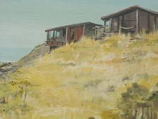 SEA RANCH mcm calif painting architecture plien air modern art vtg nancy lynn