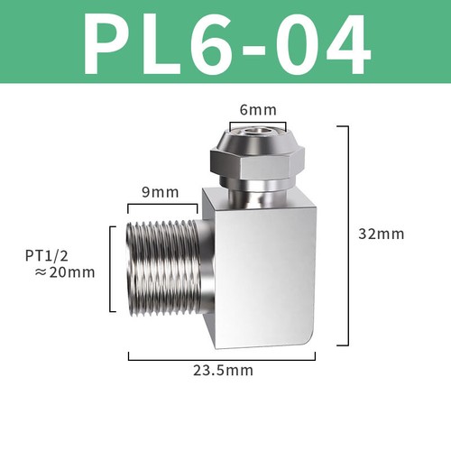 Durable Thread Pneumatic Elbow Pipe Fittings Quick Connector 90 Degree 4mm-16mm - Picture 11 of 24