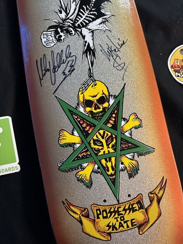 UBER RARE SIGNED Mike Vallely Suicidal Muir Dogtown Skateboard Deck AUTOGRAPHED - Picture 4 of 13