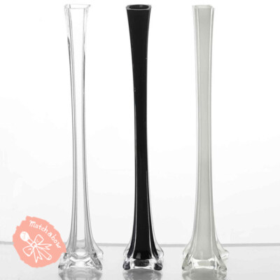 12 pc Eiffel Tower Vases Wedding Centerpiece Choose Clear Black
