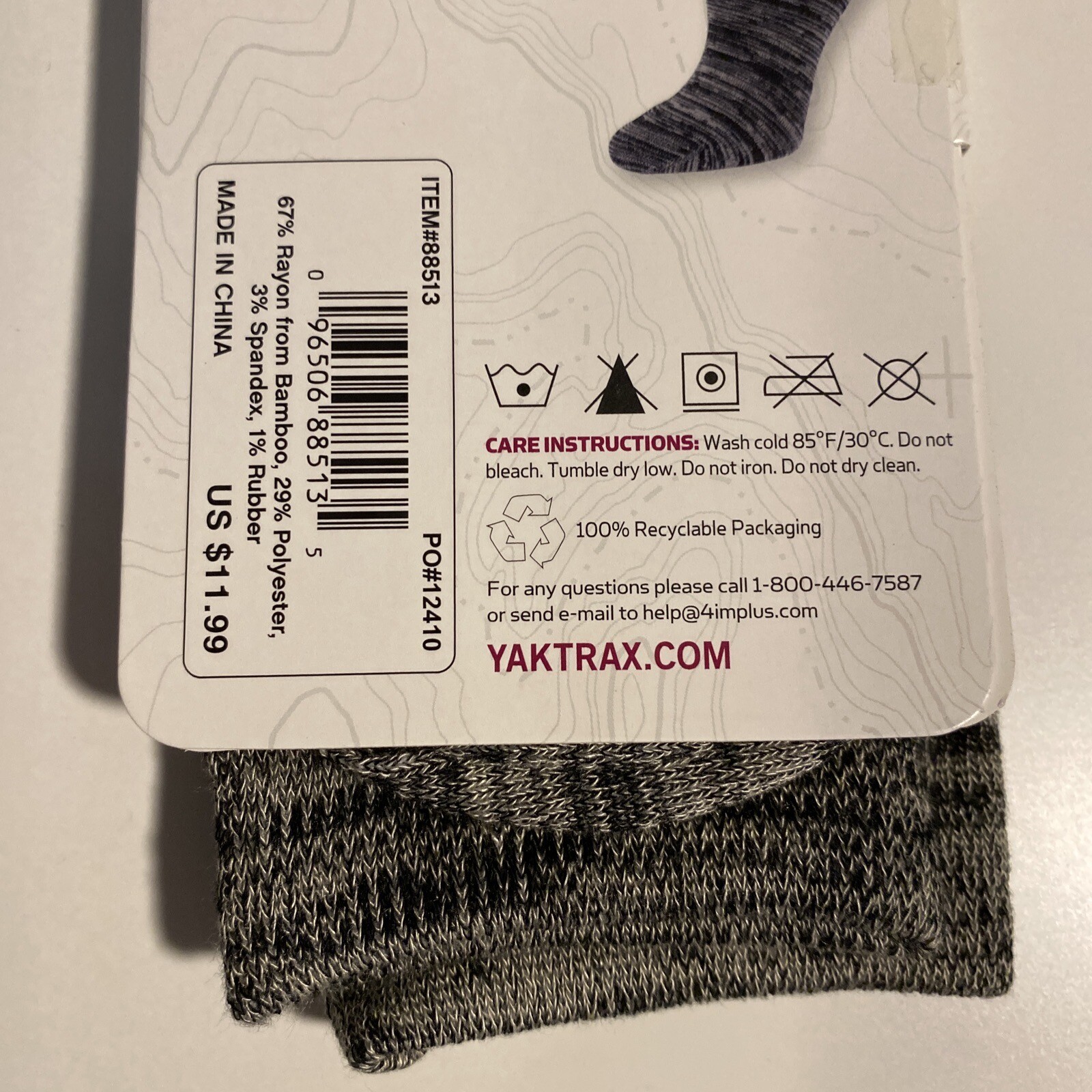 3 Pairs Yaktrax Women's Cabin Socks Grey One Size Fits Most All Day Comfort New