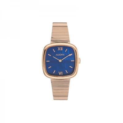 ADORA AT5459 Damen Damenuhr Eckig Edelstahl rosegold Zifferblatt
