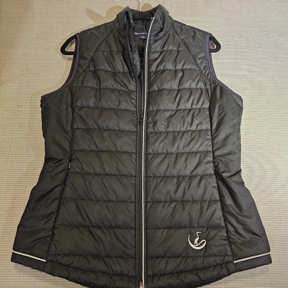 Cutter & Buck Puffer Vest Lightweight Quilted Full Zip Black Large - Image 2 of 4