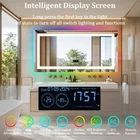 XXL Bluetooth LED Bathroom Mirror with Lights+RGB Backlit Anti Fog Vanity Mirror