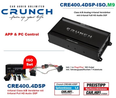 Crunch CRE400.4DSP-ISO.M9 DSP Amplifier Compatible With Mercedes E-Class W211